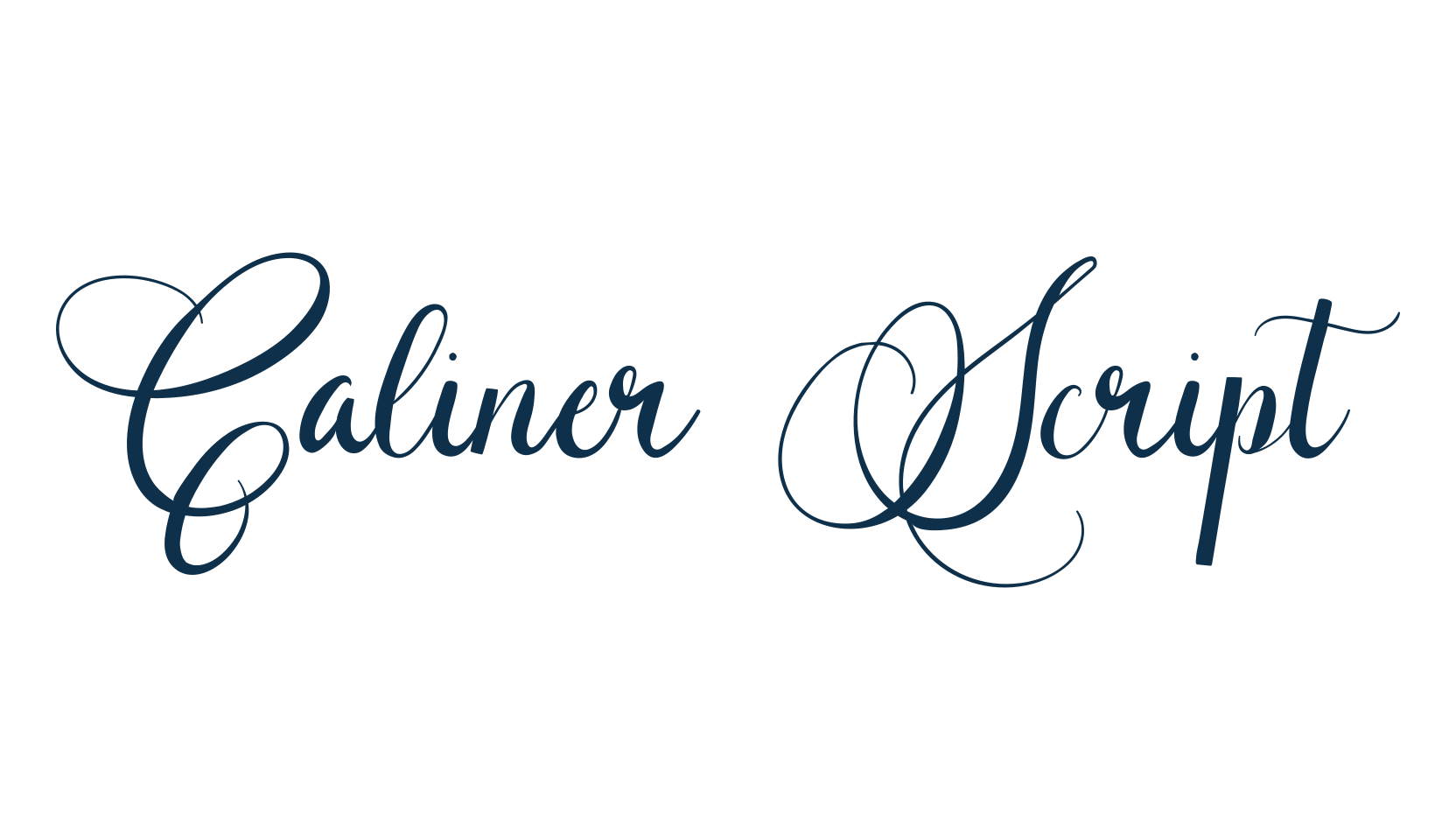 Caliner Script, script calligraphy fancy decorative font preview
