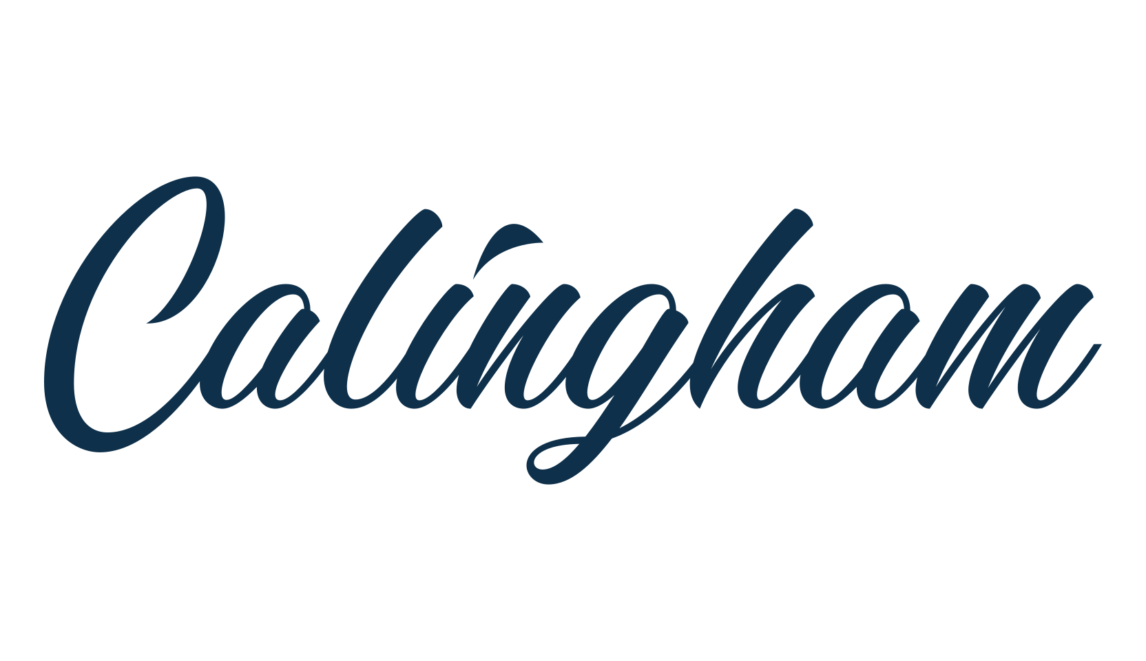 Calingham, script calligraphy fancy decorative font preview