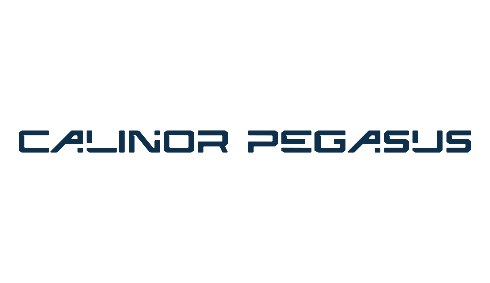 Calinor Pegasus, techno sci-fi font preview