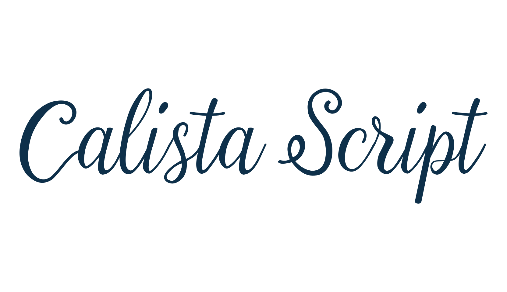 Calista Script, script calligraphy fancy decorative font preview