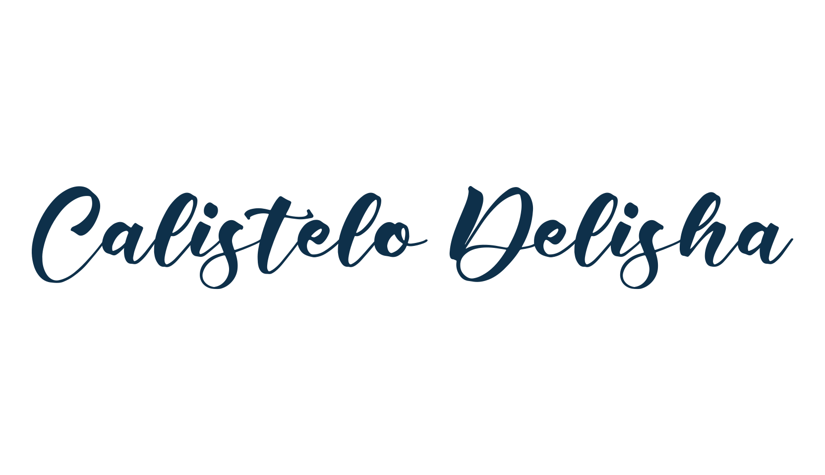 Calistelo Delisha, calligraphy font preview
