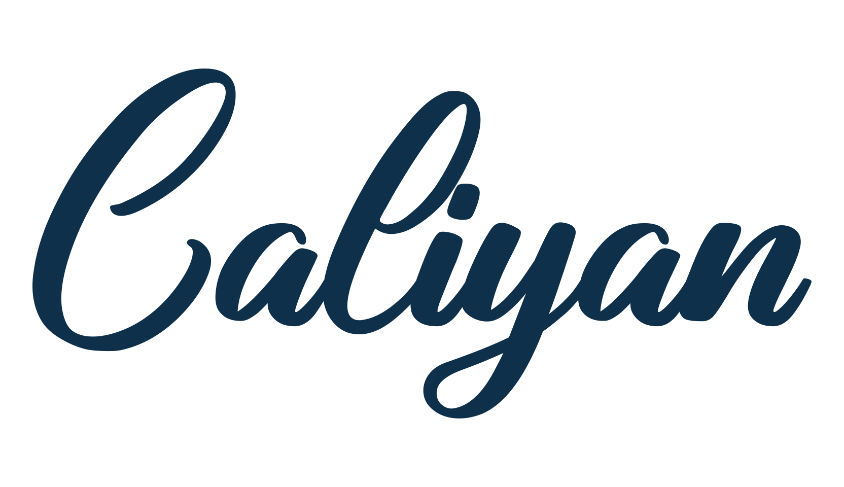 Caliyan, script calligraphy fancy decorative font preview
