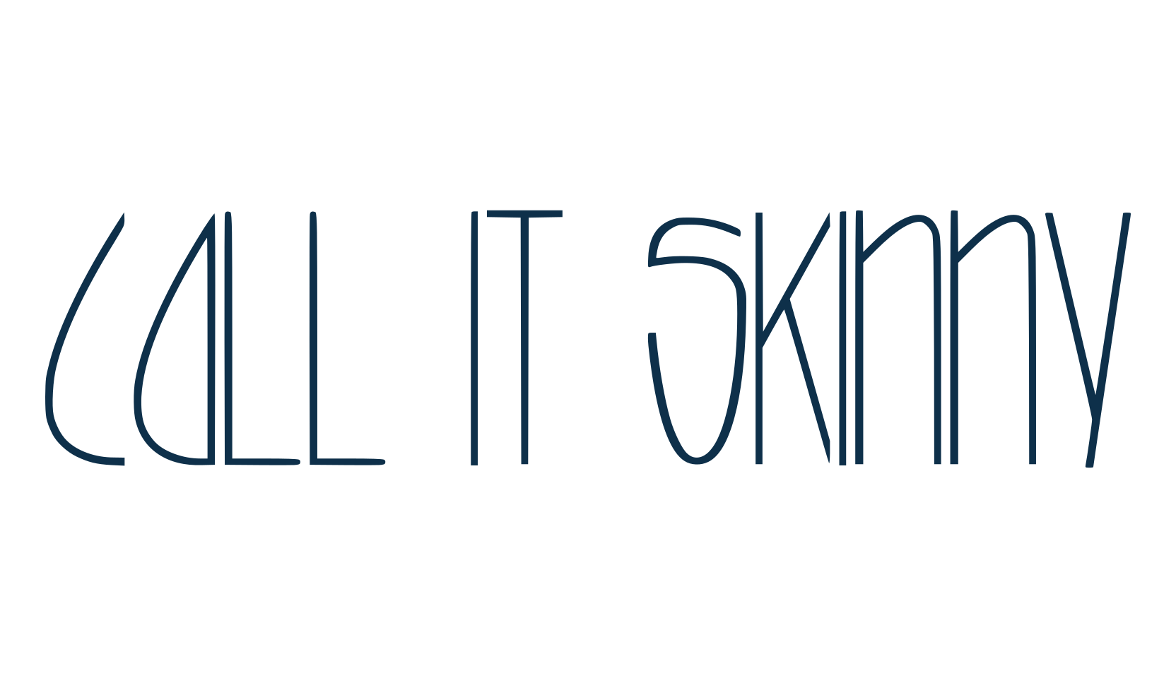 Call it Skinny, retro font preview