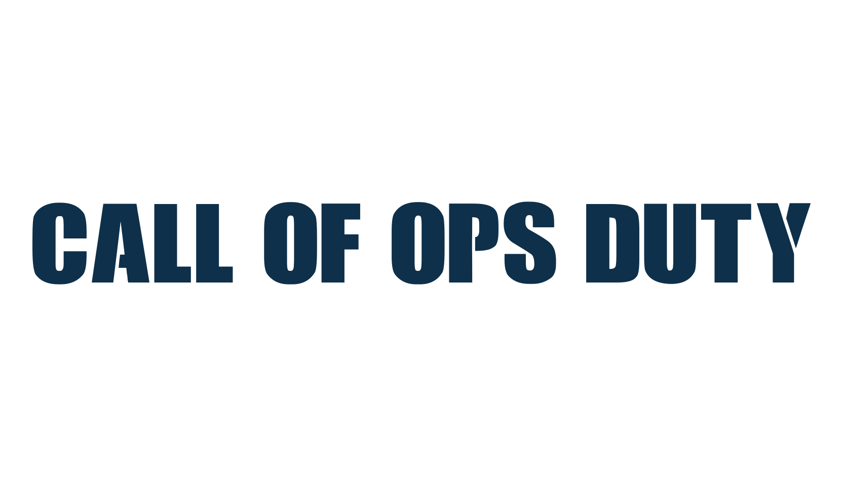 Call of Ops Duty, various font preview