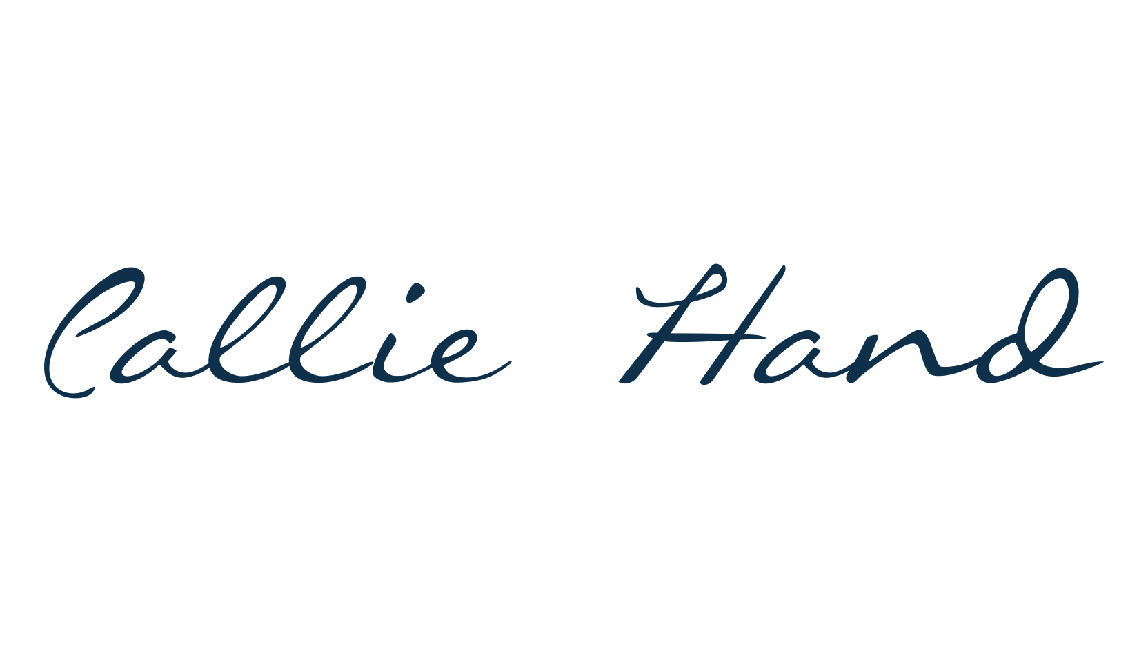 Callie Hand, handwriting font preview
