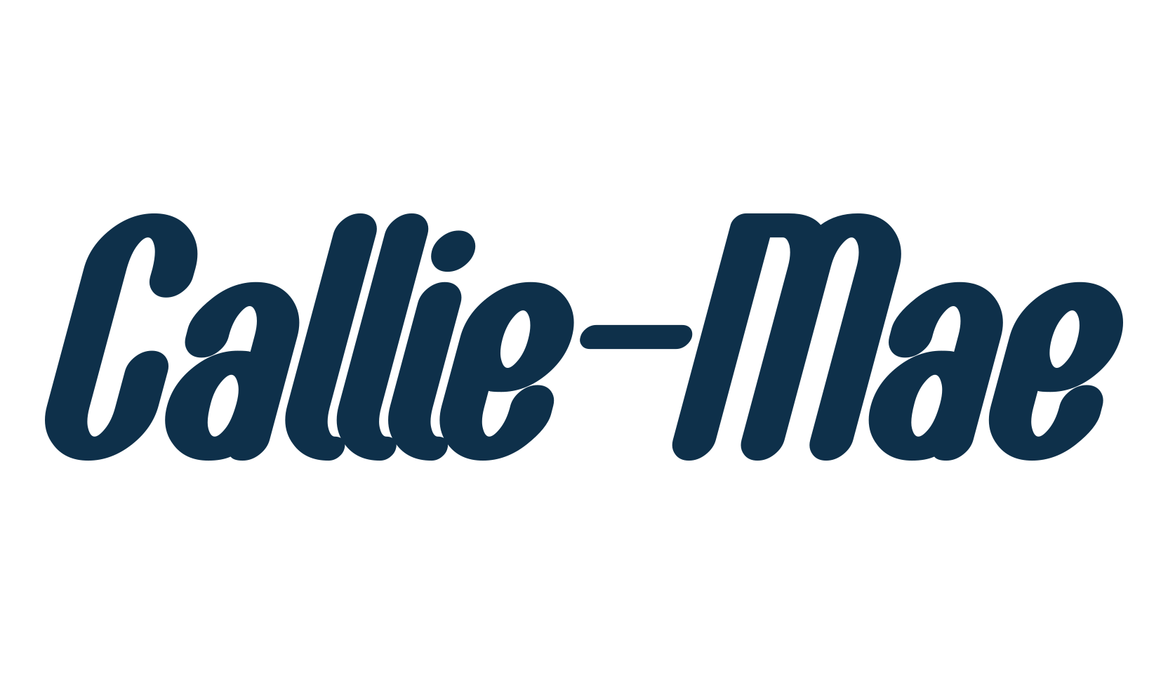 Callie-Mae, various font preview