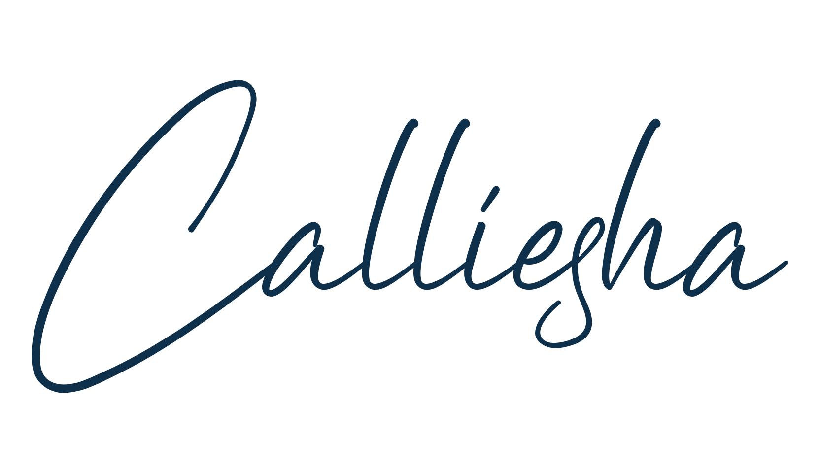 Calliesha, calligraphy font preview