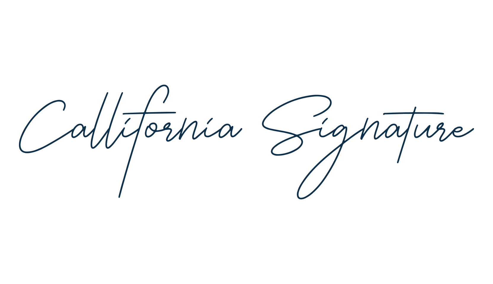 Callifornia Signature, handwriting font preview