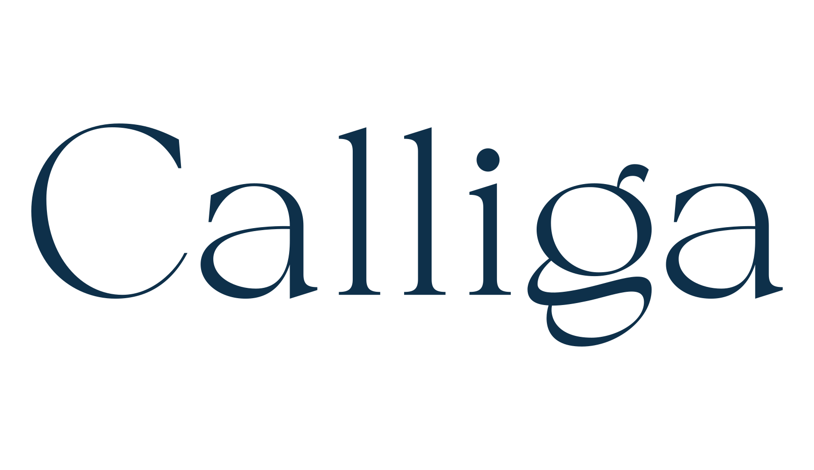 Calliga, basic serif font preview