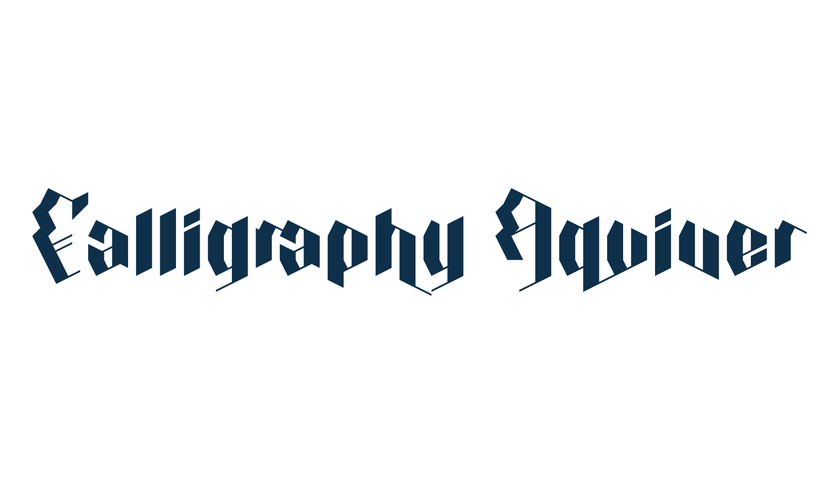 Calligraphy Aquiver, gothic modern font preview
