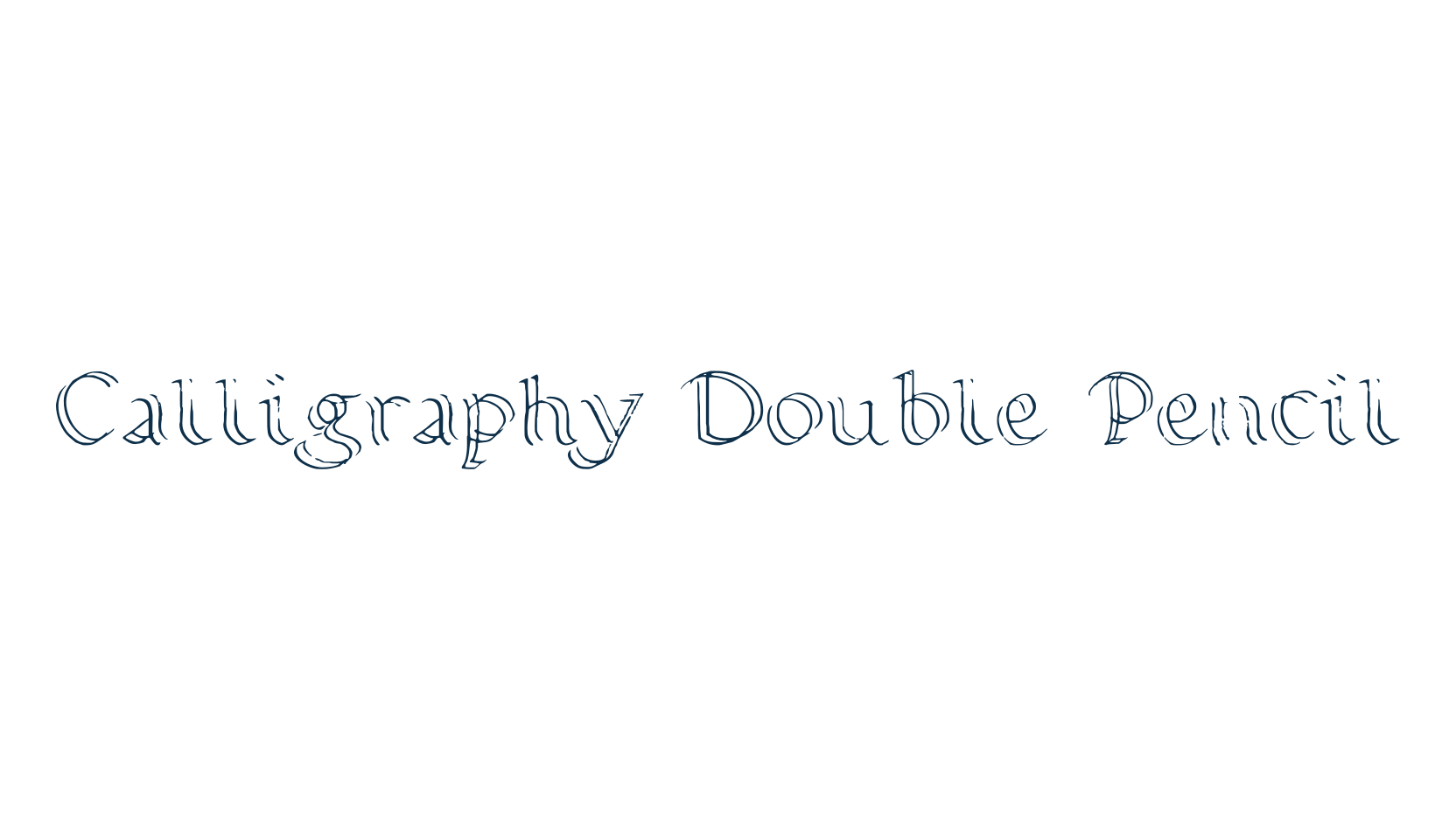 Calligraphy Double Pencil, fancy various decorative script calligraphy font preview