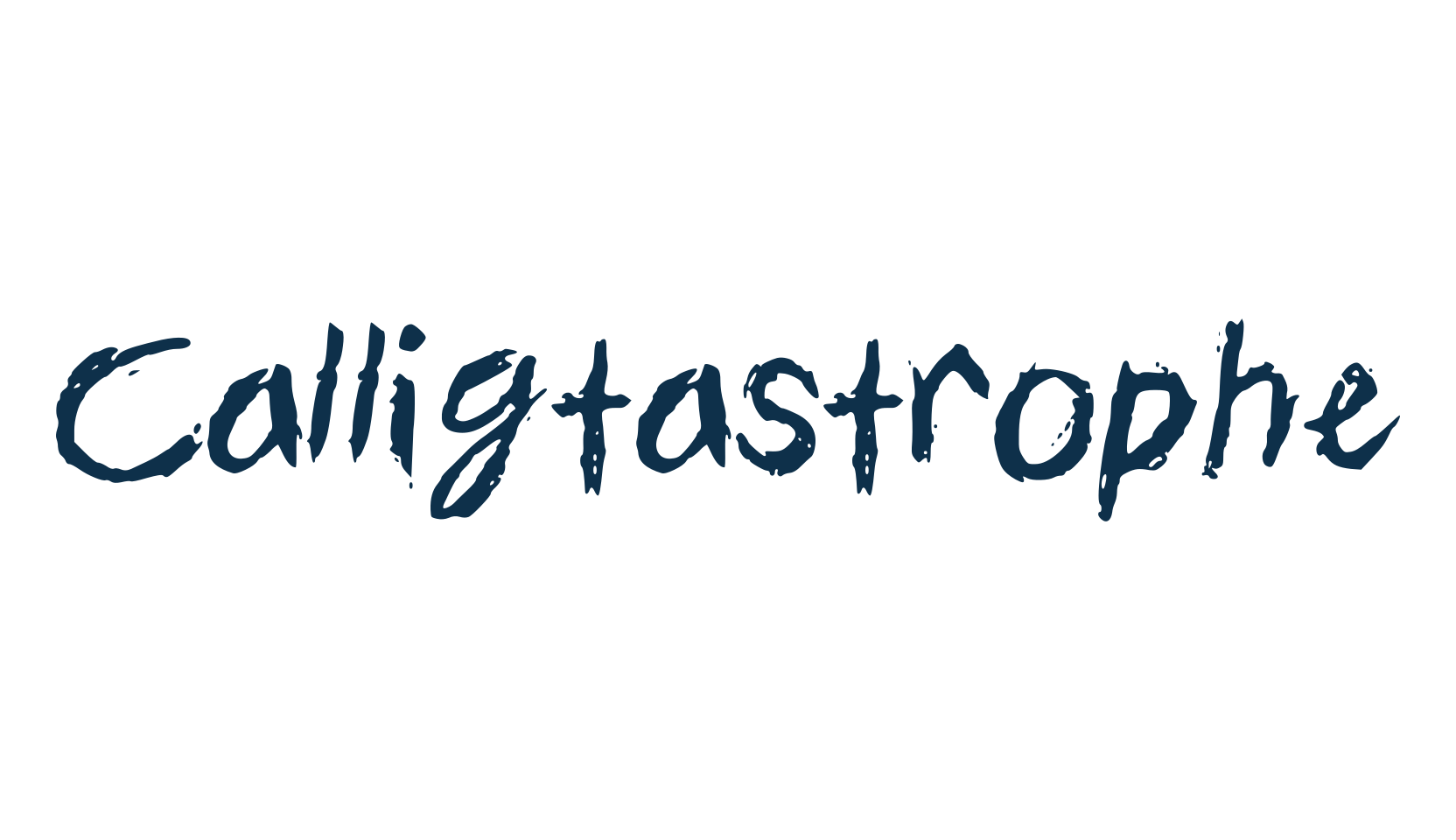 Calligtastrophe, trash font preview