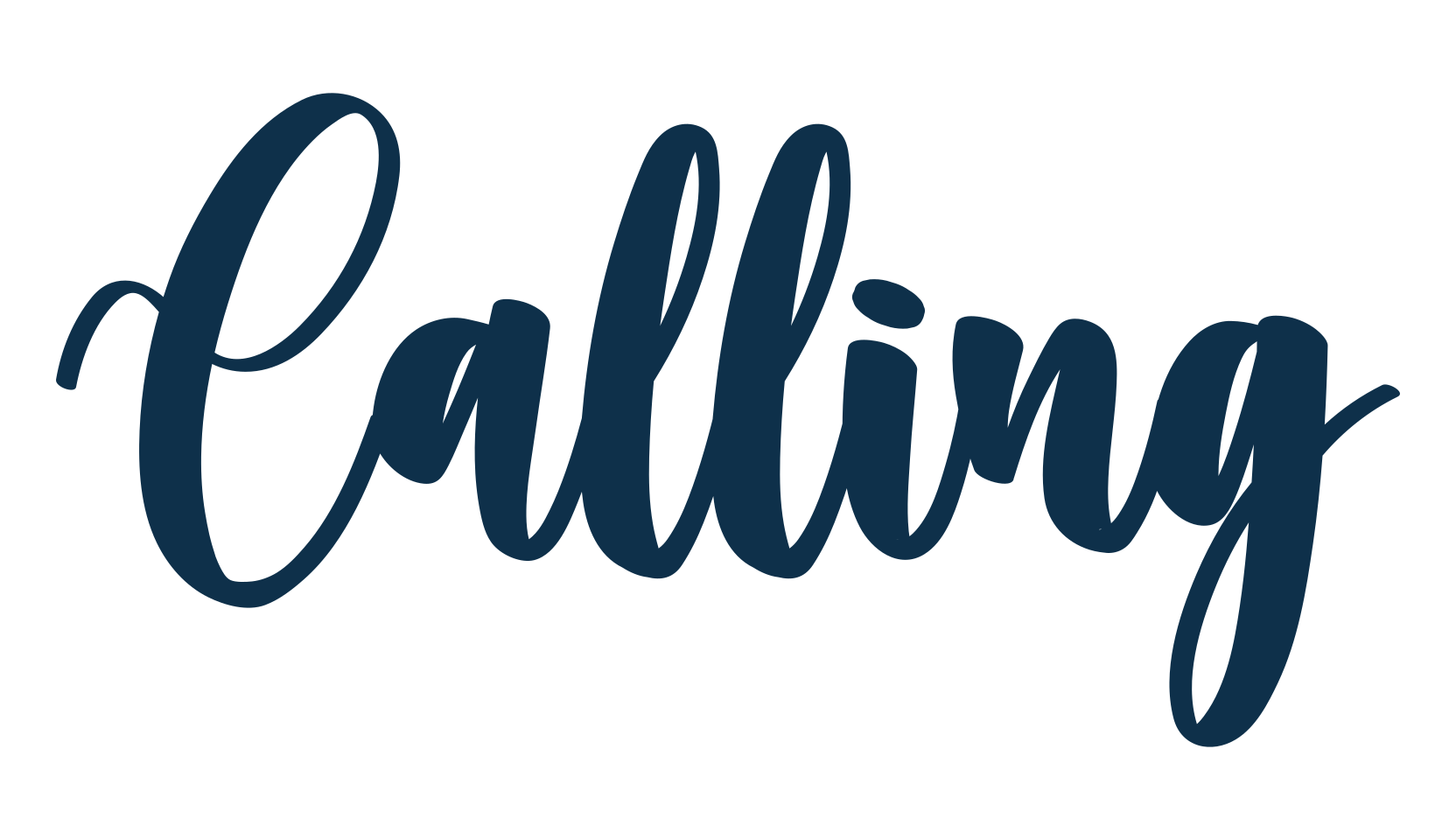 Calling, handwriting font preview