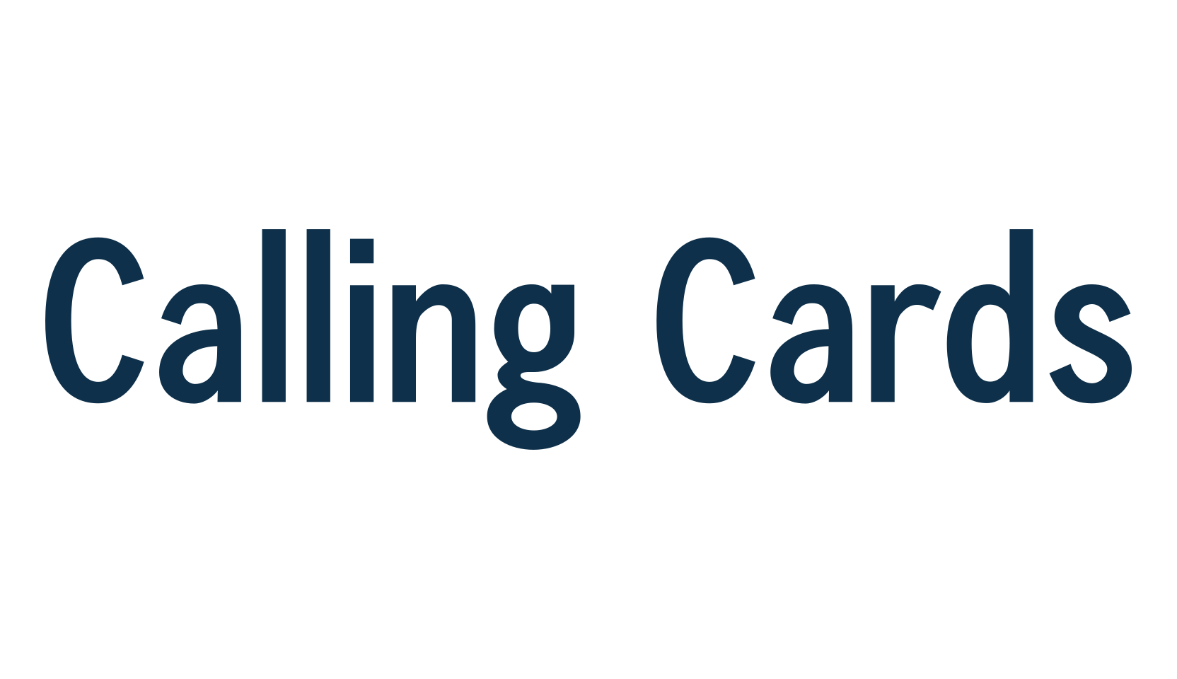 Calling Cards, basic sans serif font preview