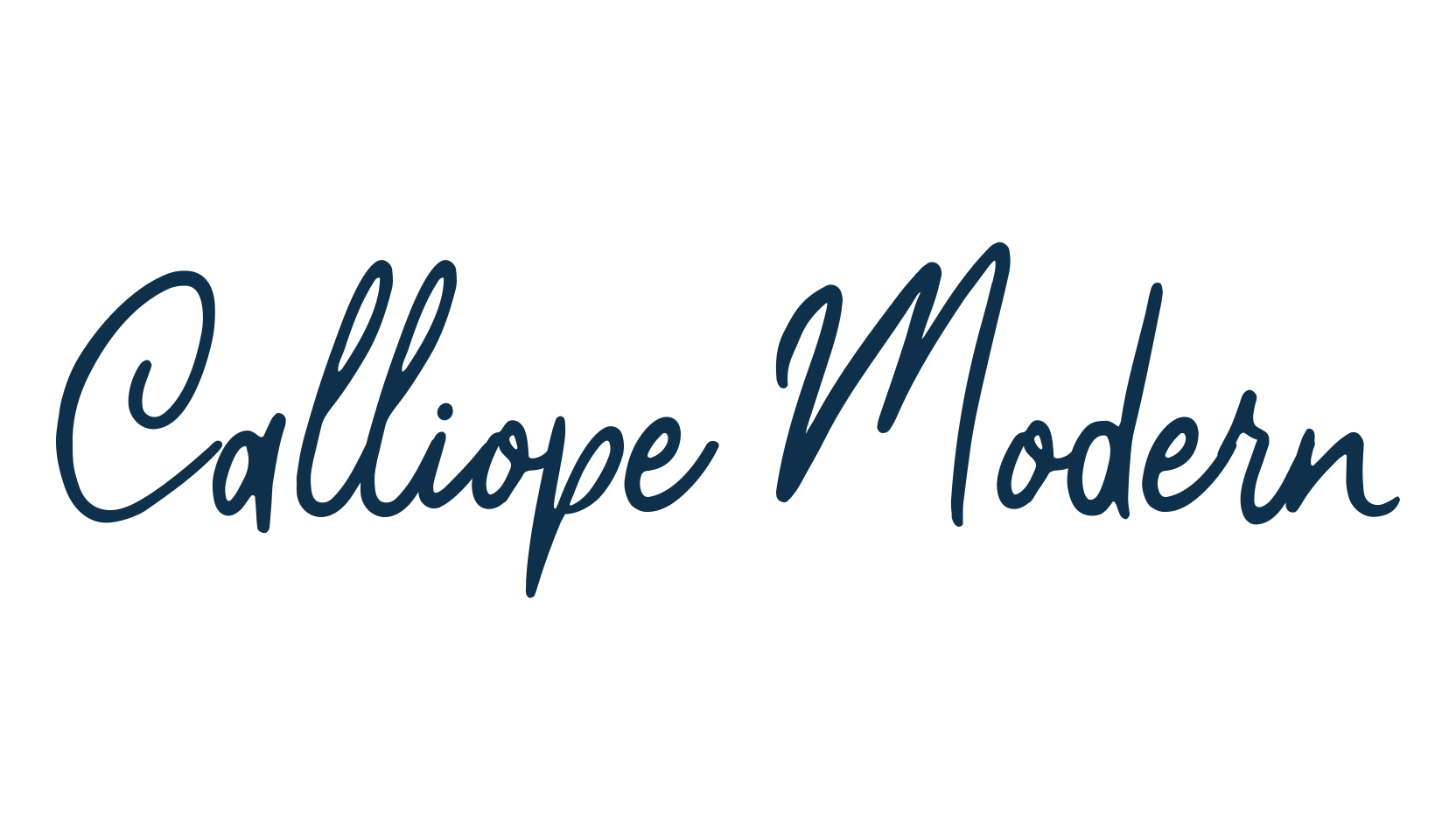 Calliope Modern, handwriting font preview