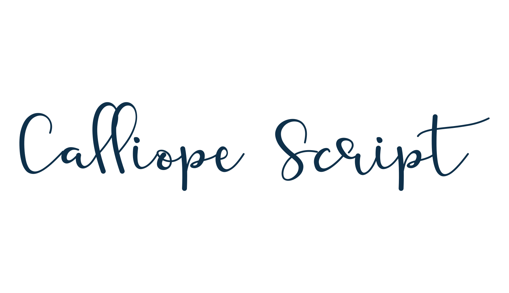 Calliope Script, display market font preview