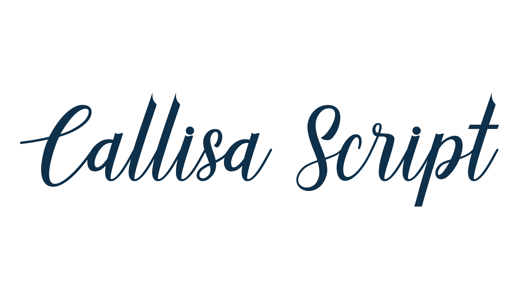 Callisa Script, script calligraphy fancy decorative font preview