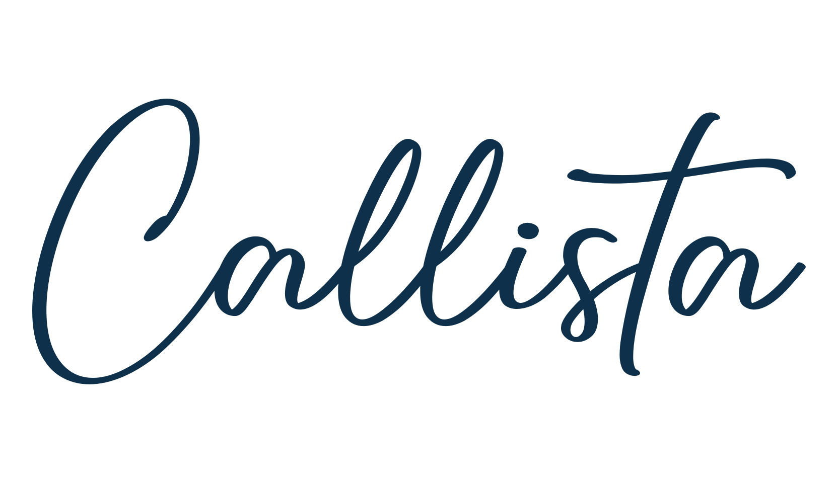 Callista, handwriting font preview