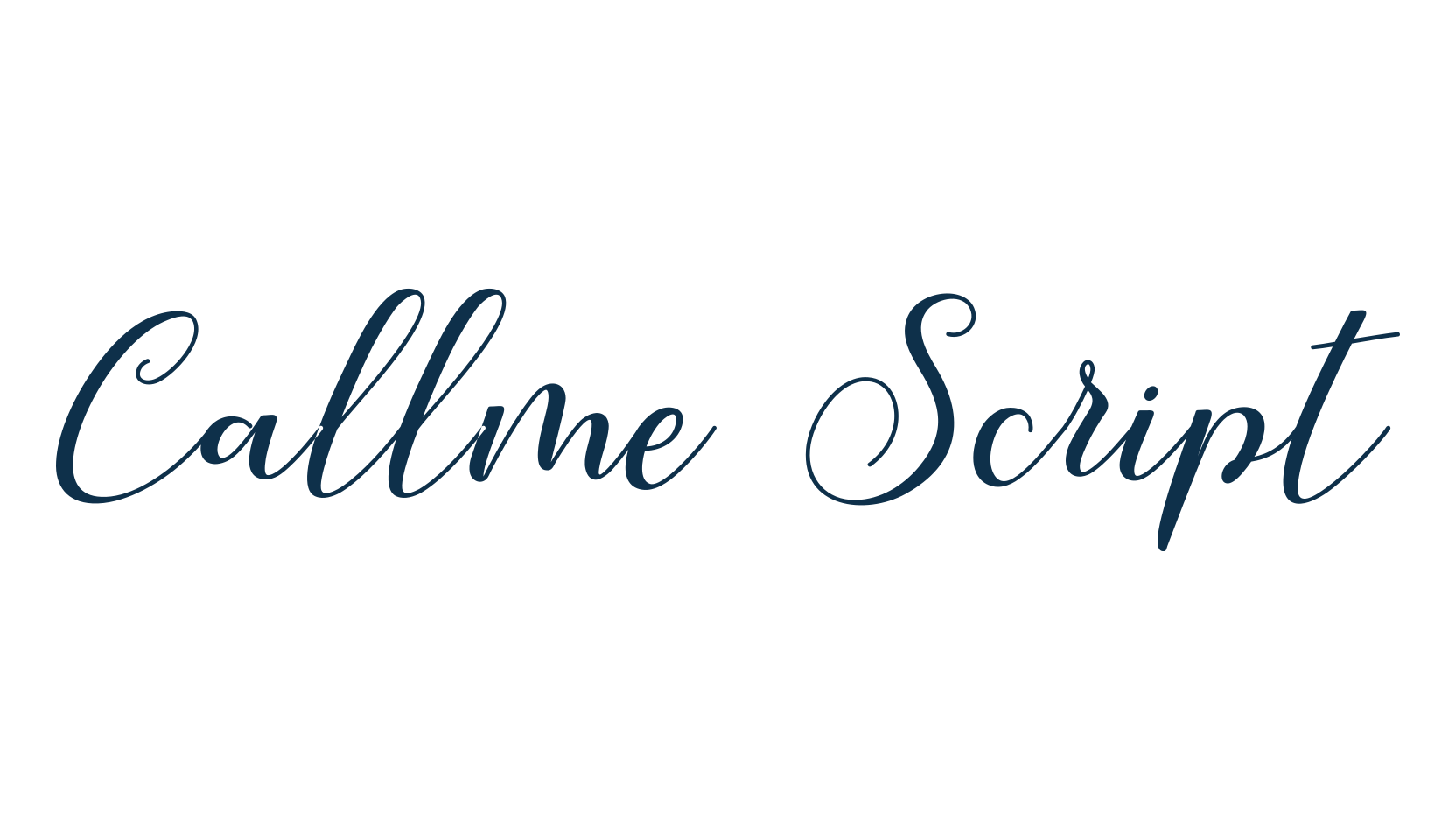 Callme Script, calligraphy font preview