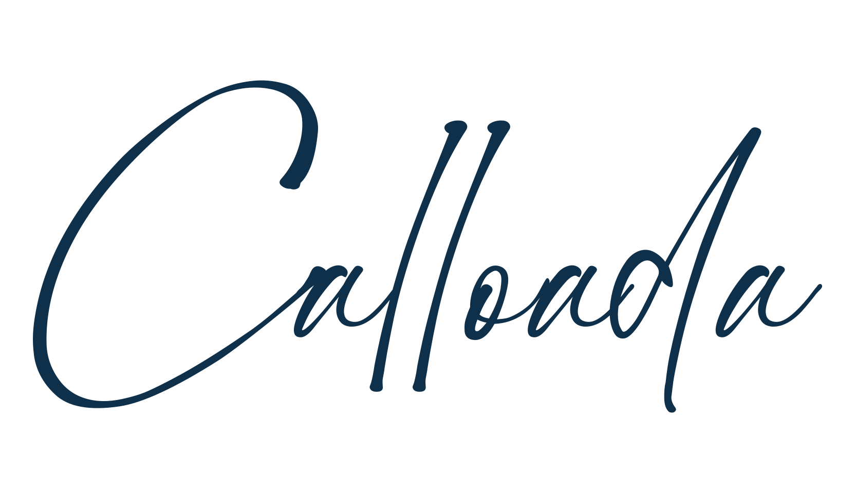 Calloada, handwriting font preview