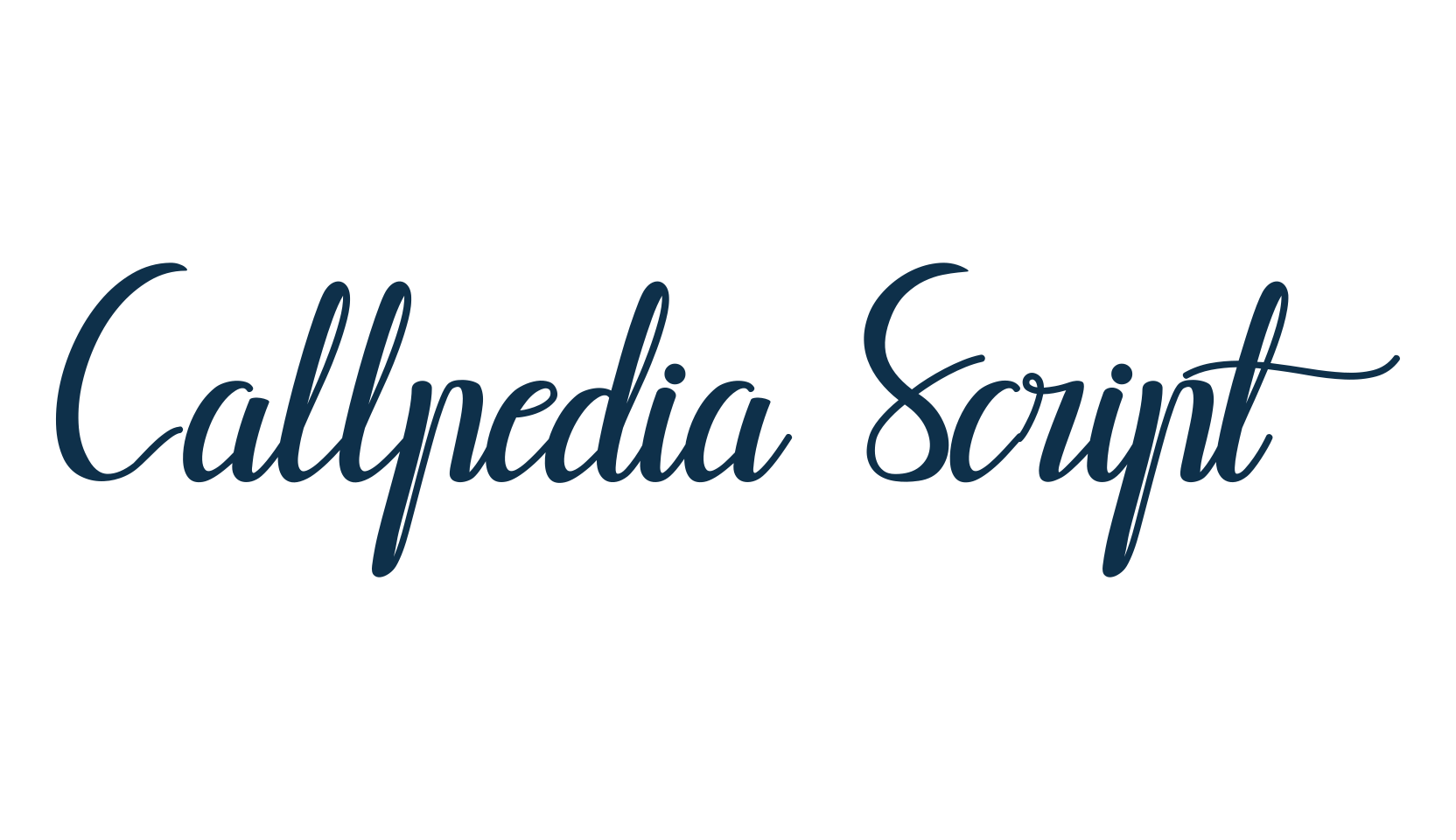 Callpedia Script, display market font preview