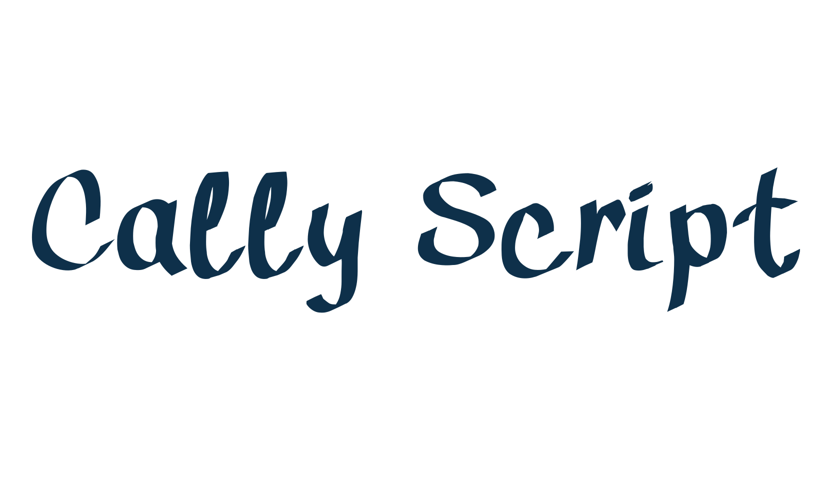 Cally Script, fancy decorative font preview