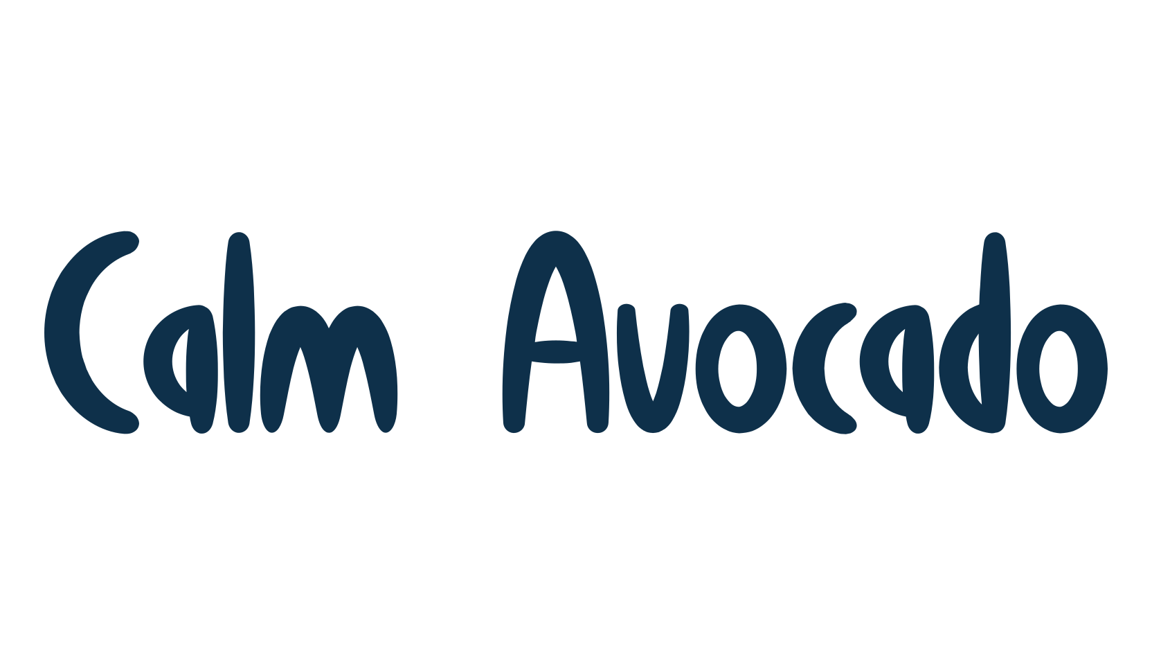 Calm Avocado, cartoon font preview