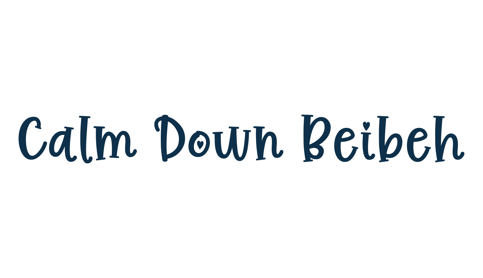 Calm Down Beibeh, fancy cartoon decorative font preview