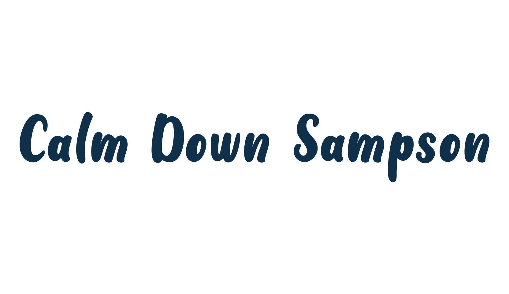 Calm Down Sampson, cartoon font preview
