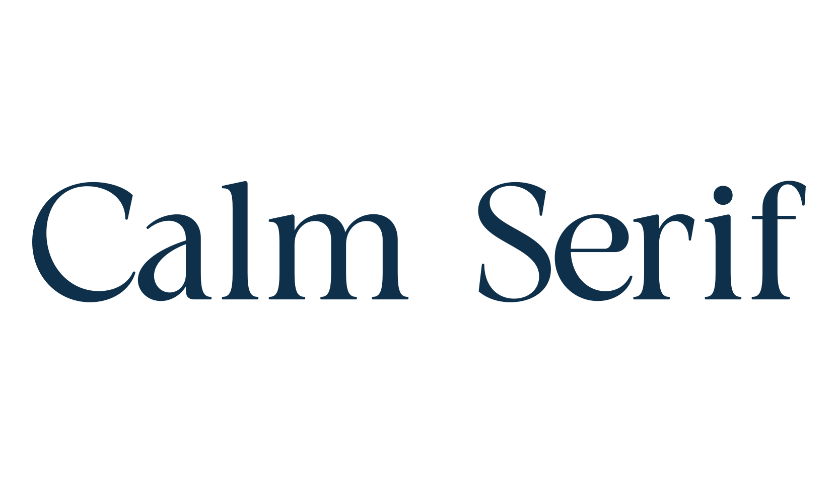 Calm Serif, basic serif font preview
