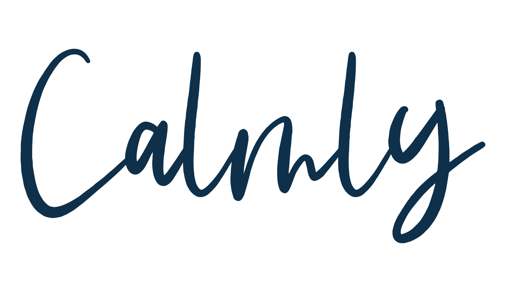 Calmly, script handwritten fancy decorative calligraphy font preview