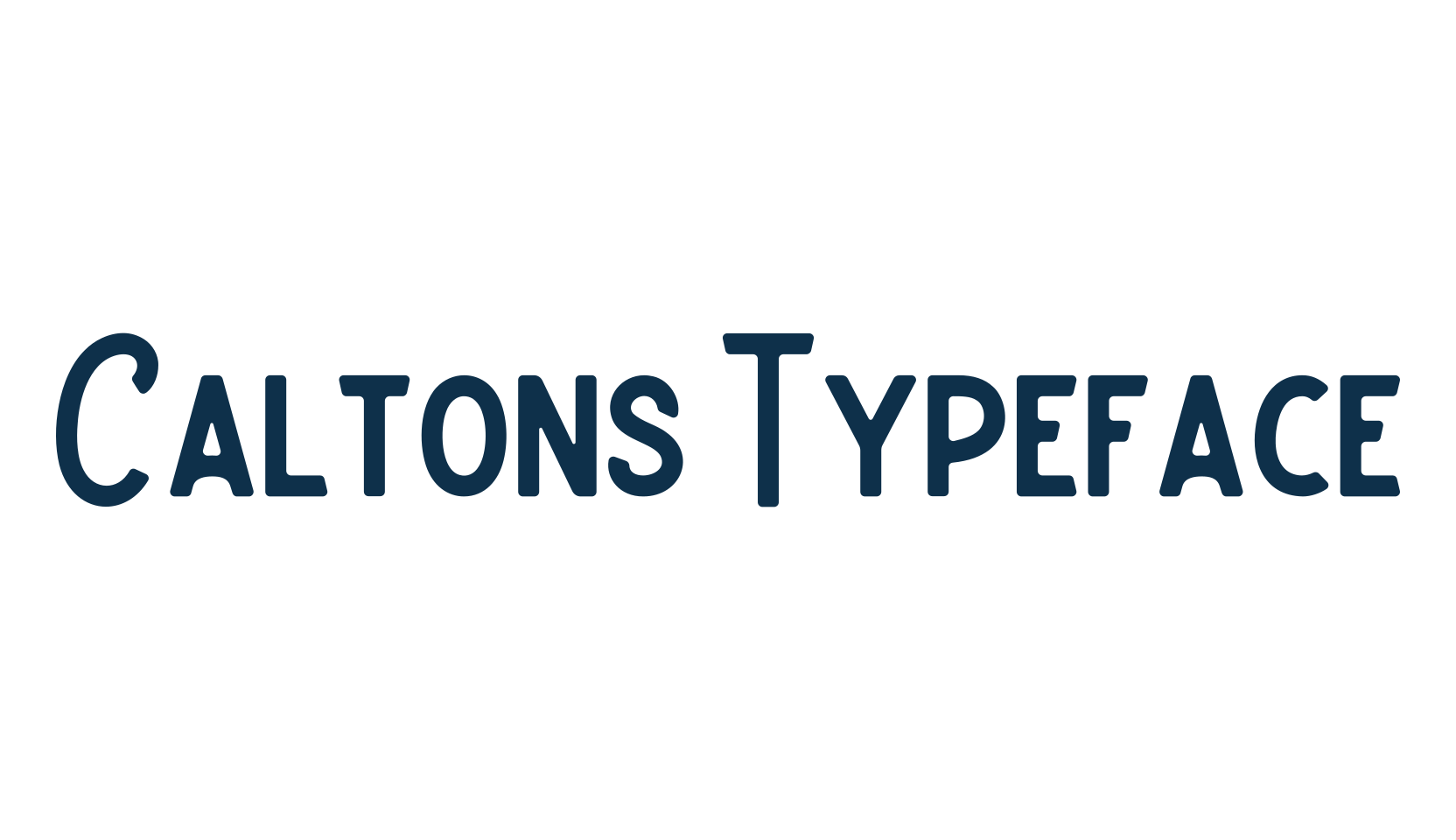 Caltons Typeface, retro font preview