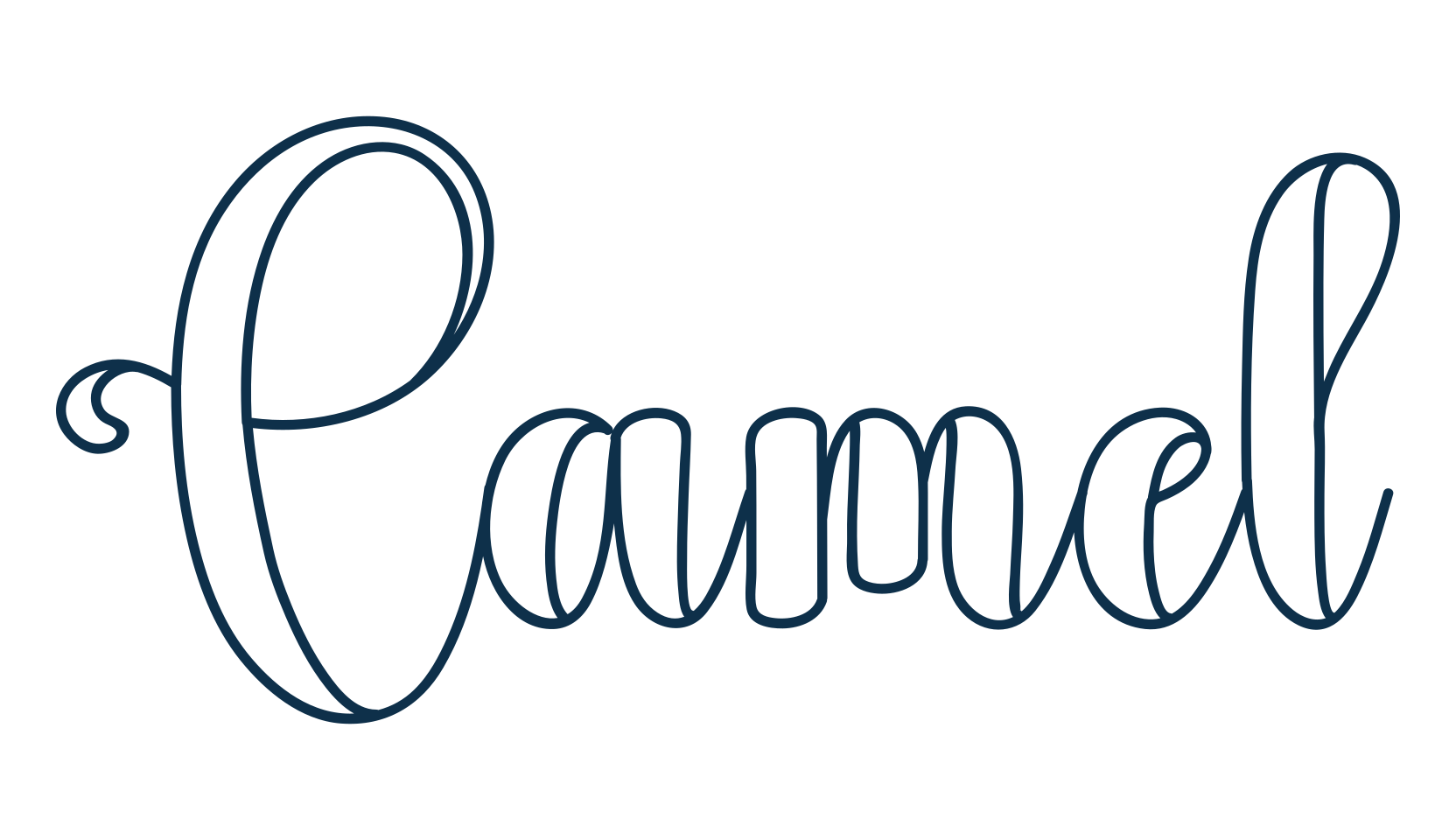 Camel, fancy various decorative script calligraphy font preview