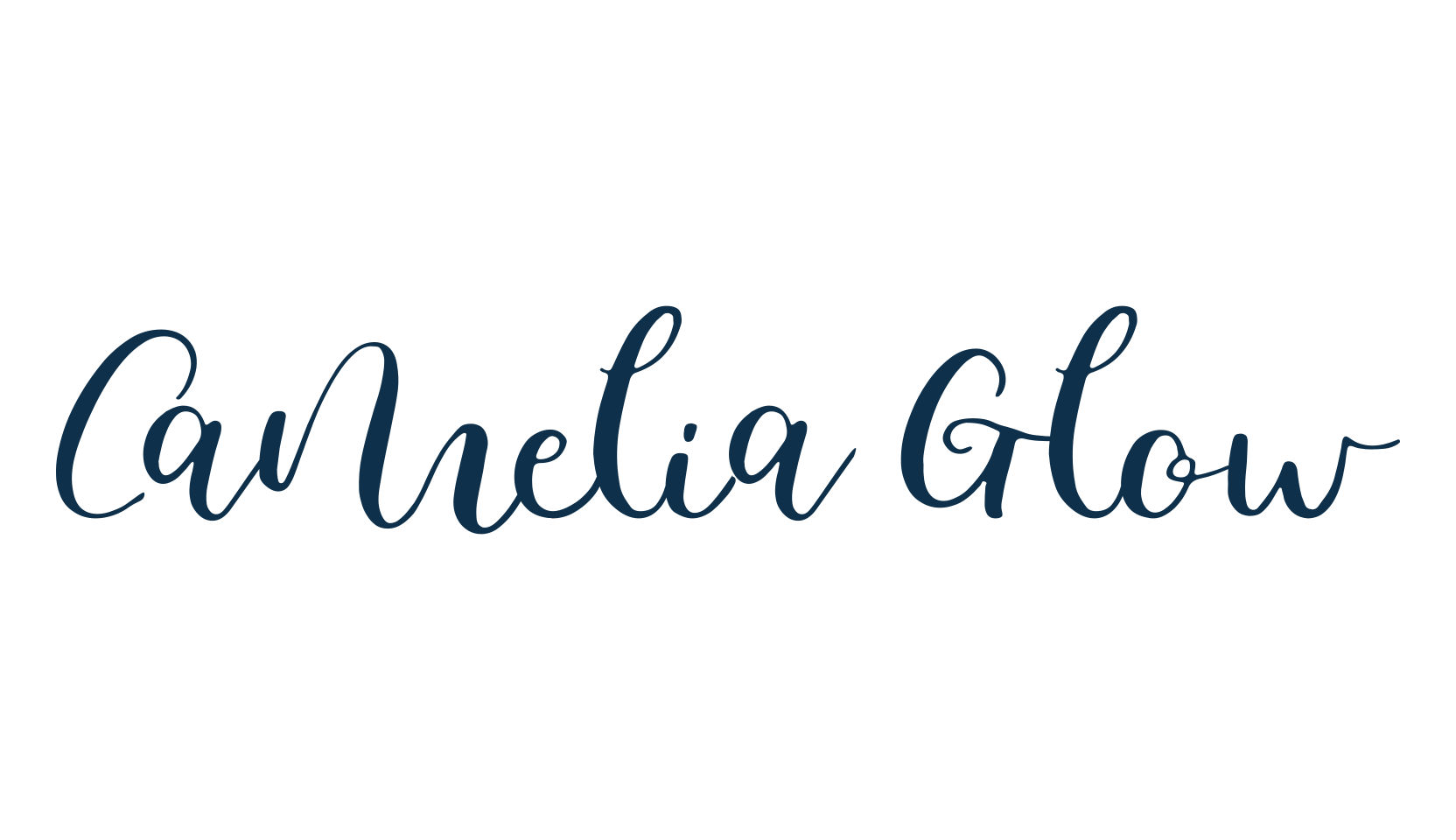Camelia Glow, script brush fancy decorative calligraphy font preview