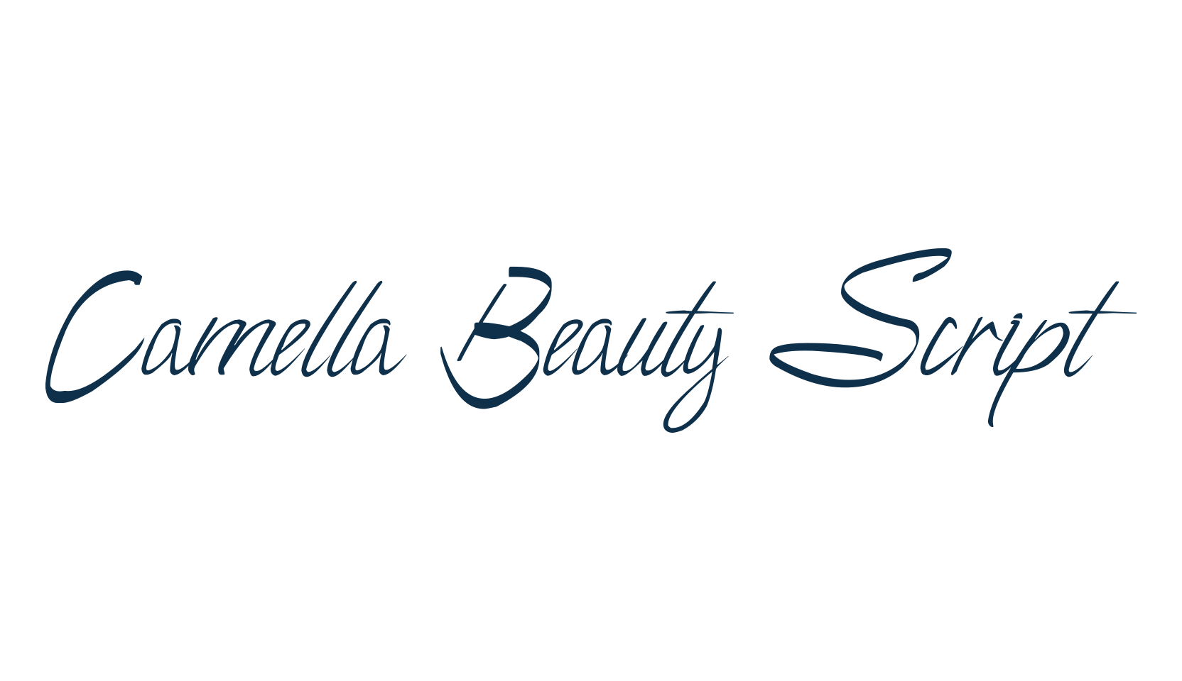 Camella Beauty Script, script handwritten fancy decorative calligraphy font preview