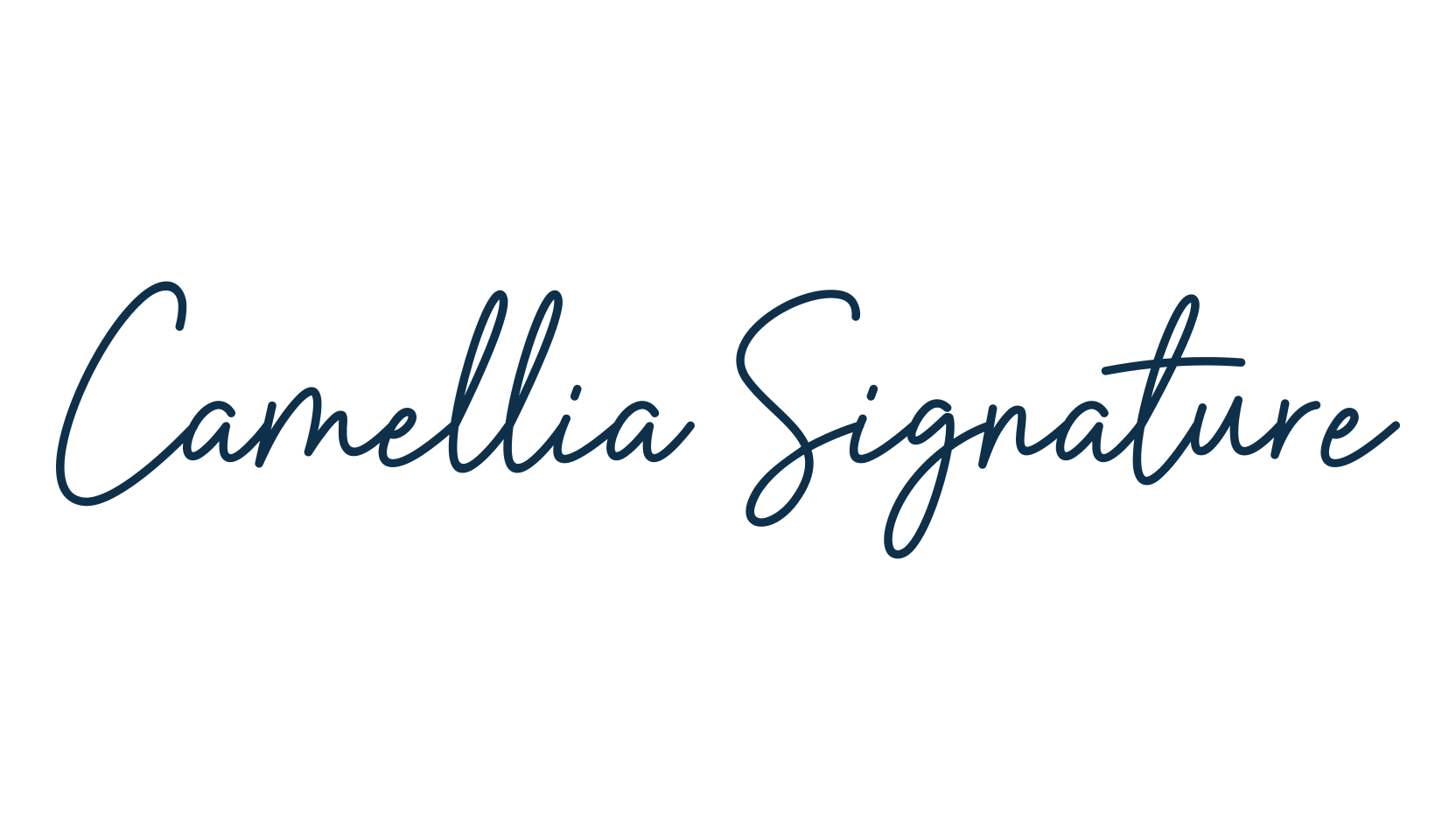 Camellia Signature, handwriting font preview