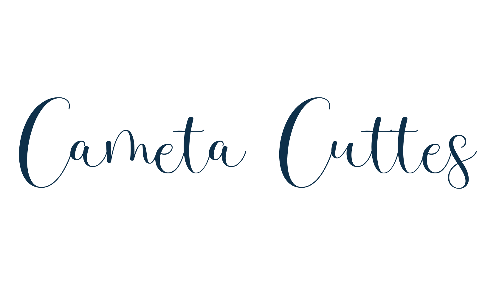 Cameta Cuttes, script calligraphy fancy decorative font preview