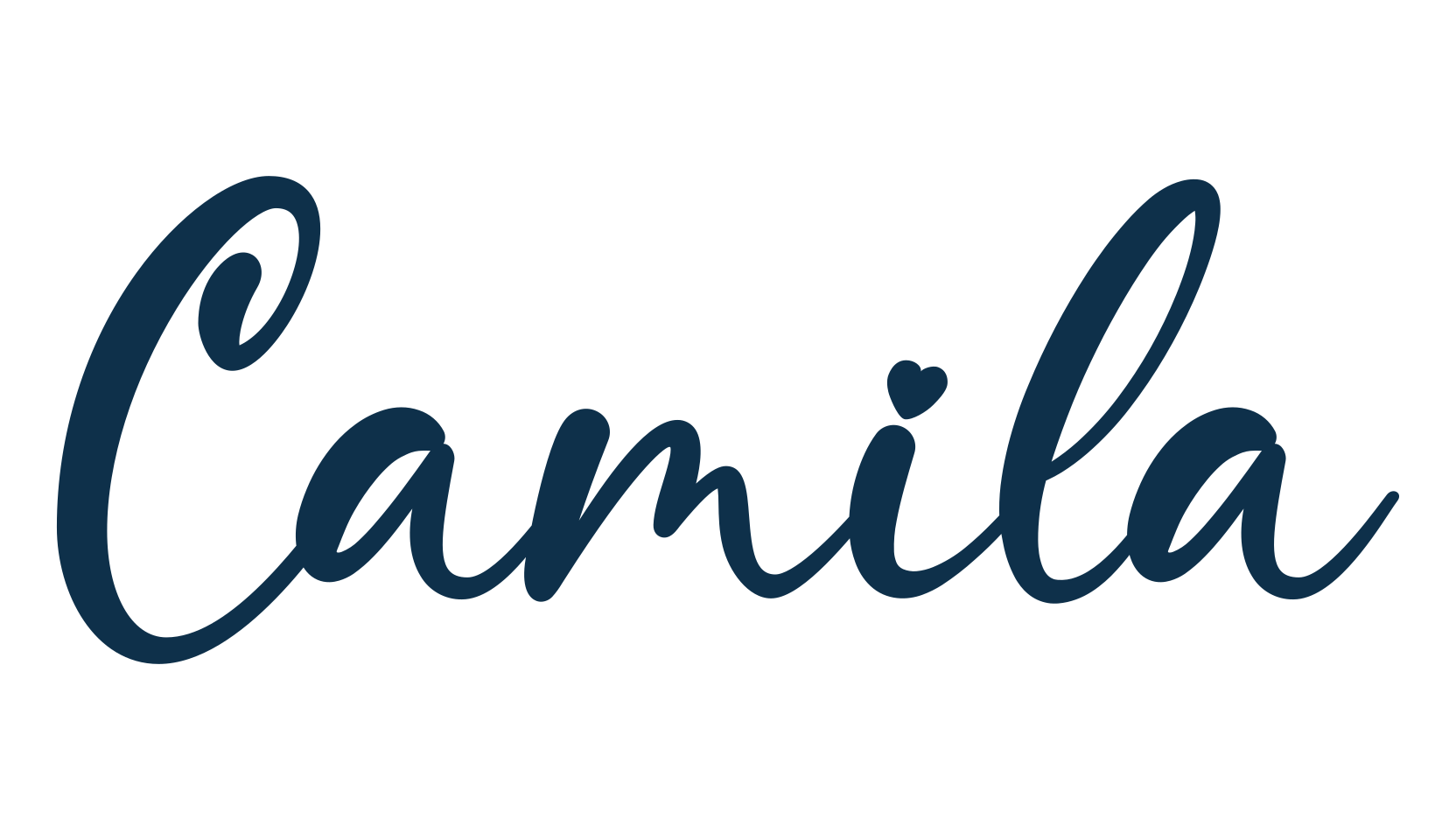 Camila, calligraphy font preview