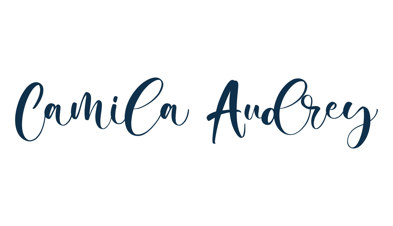 Camila Audrey, script calligraphy fancy decorative font preview