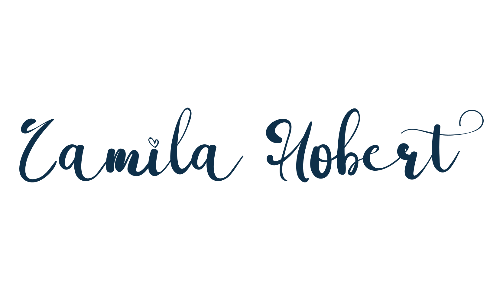 Camila Hobert, fancy decorative font preview