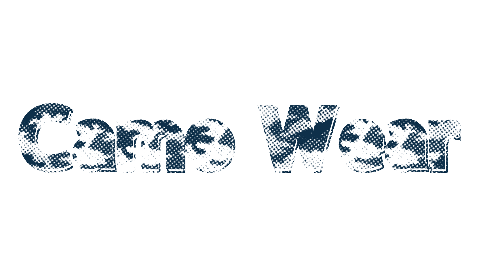 Camo Wear, fancy eroded decorative font preview