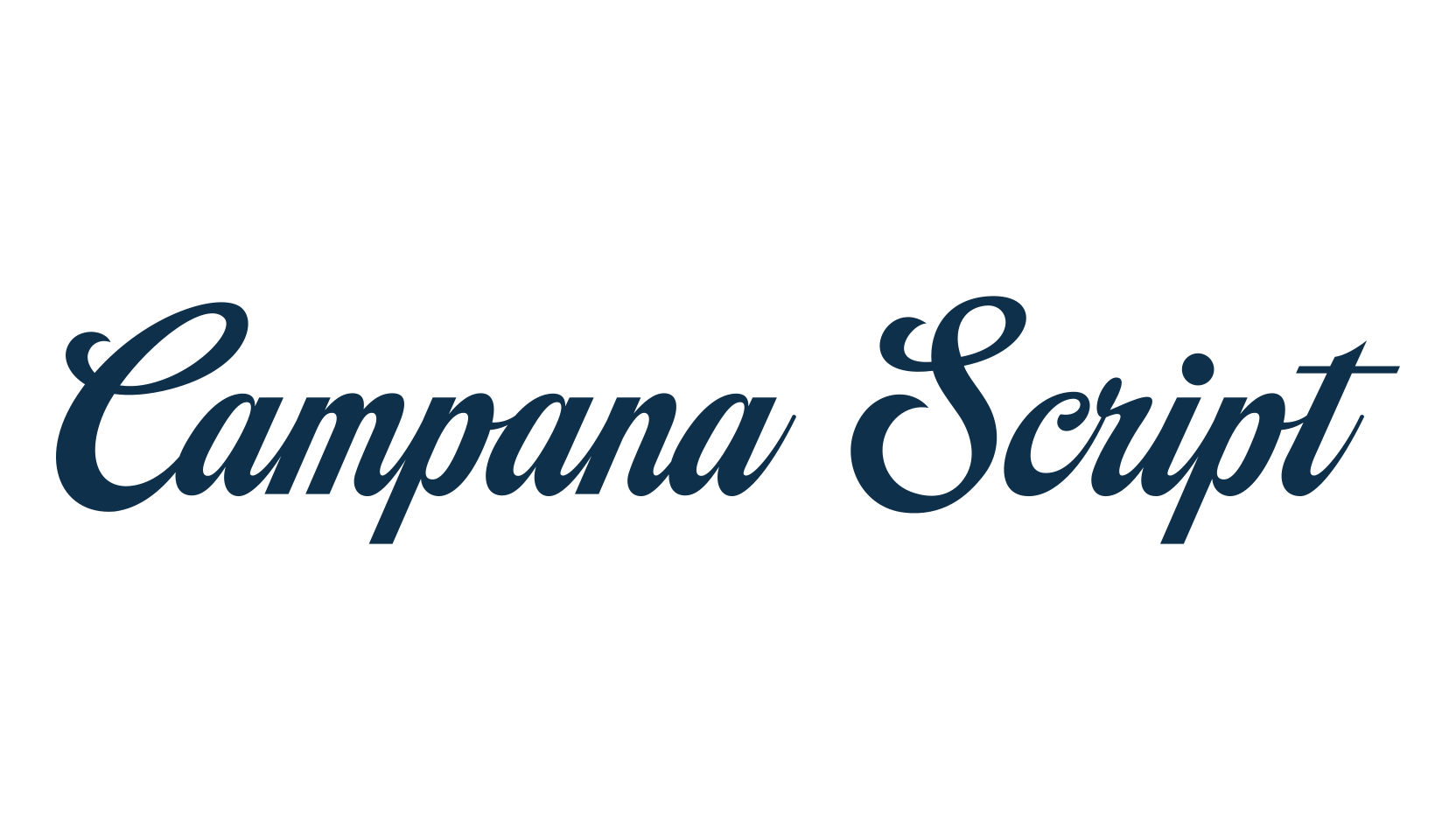 Campana Script, calligraphy font preview