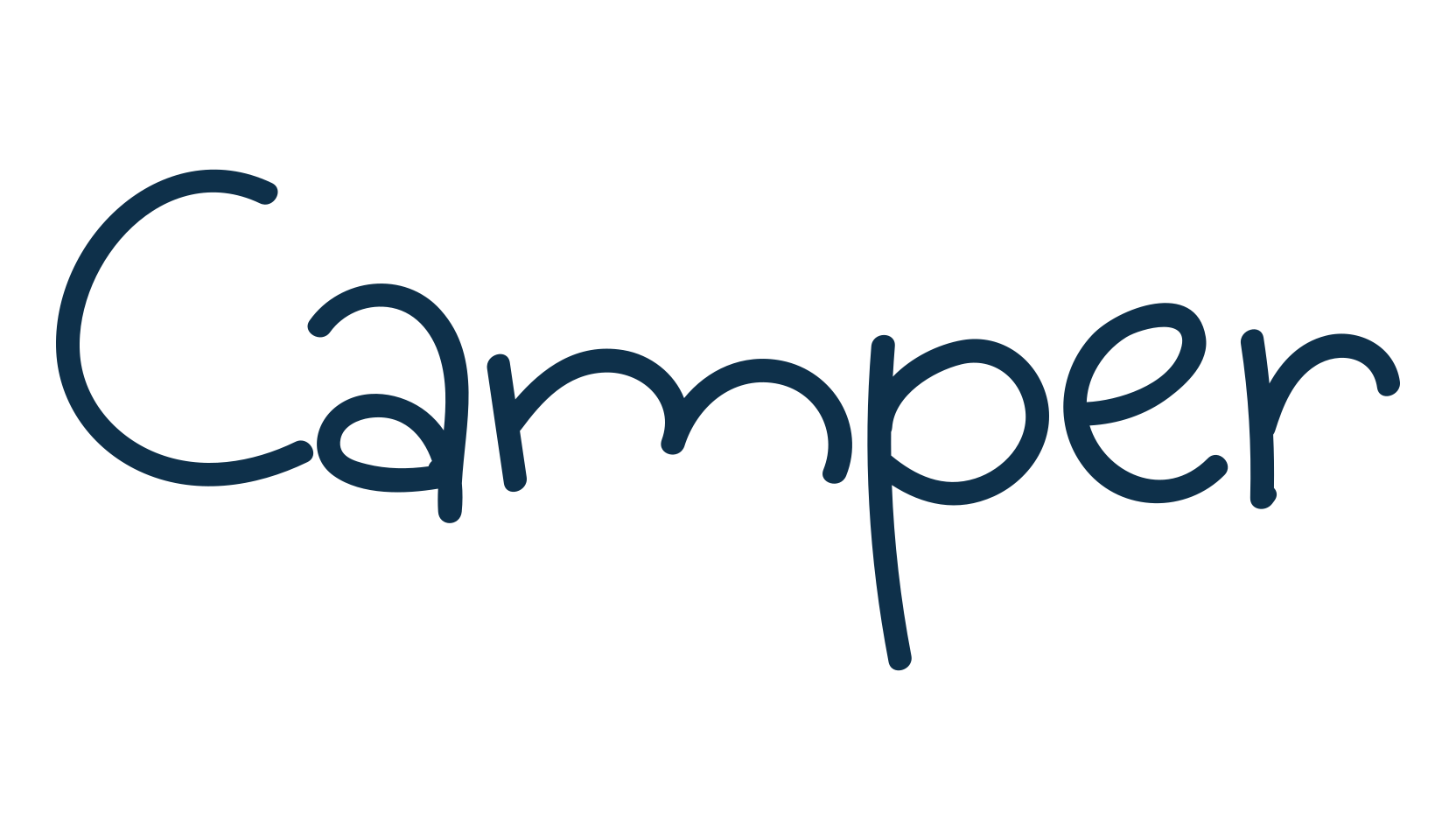 Camper, script handwritten fancy decorative calligraphy font preview