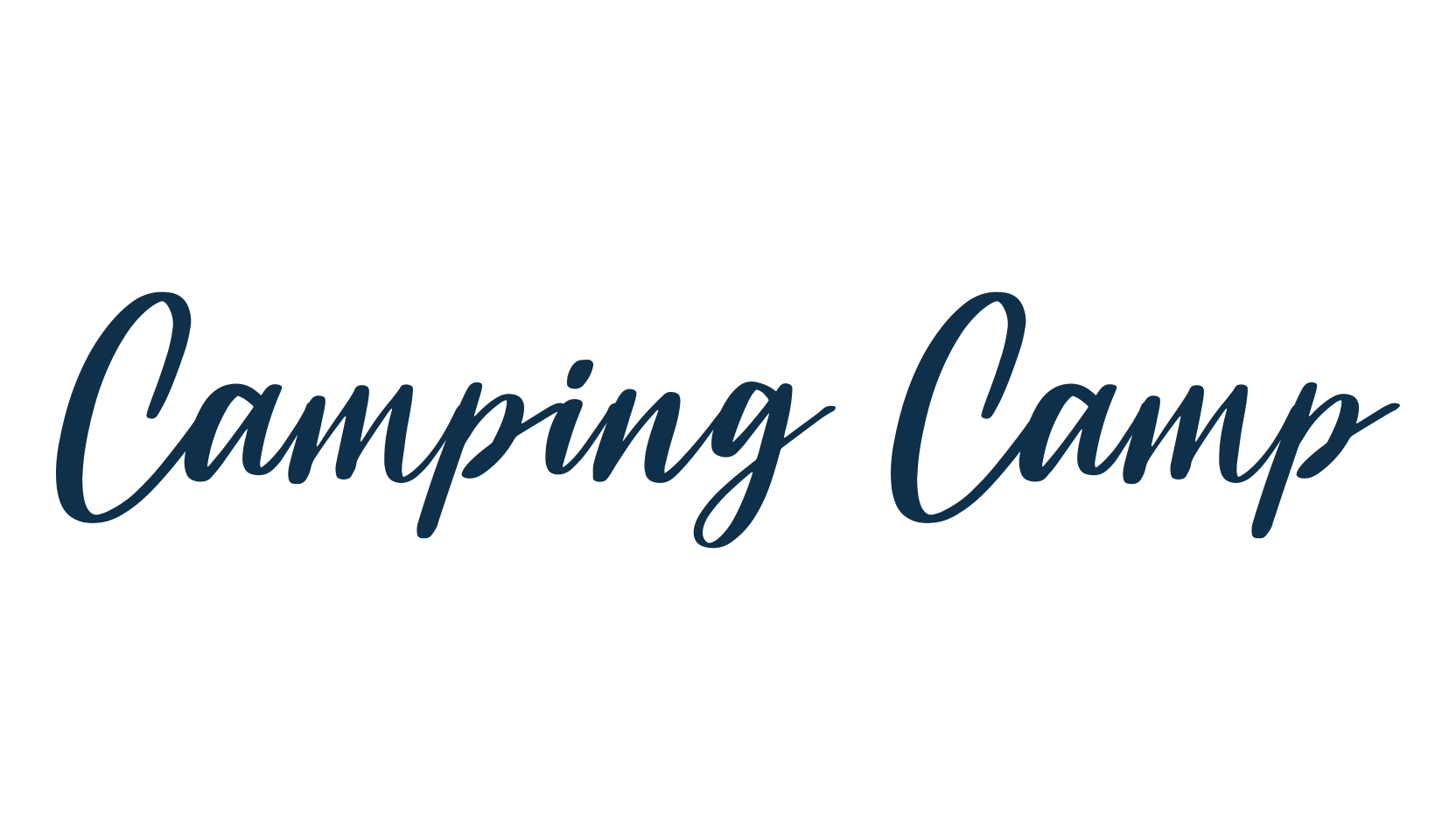 Camping Camp, handwriting font preview