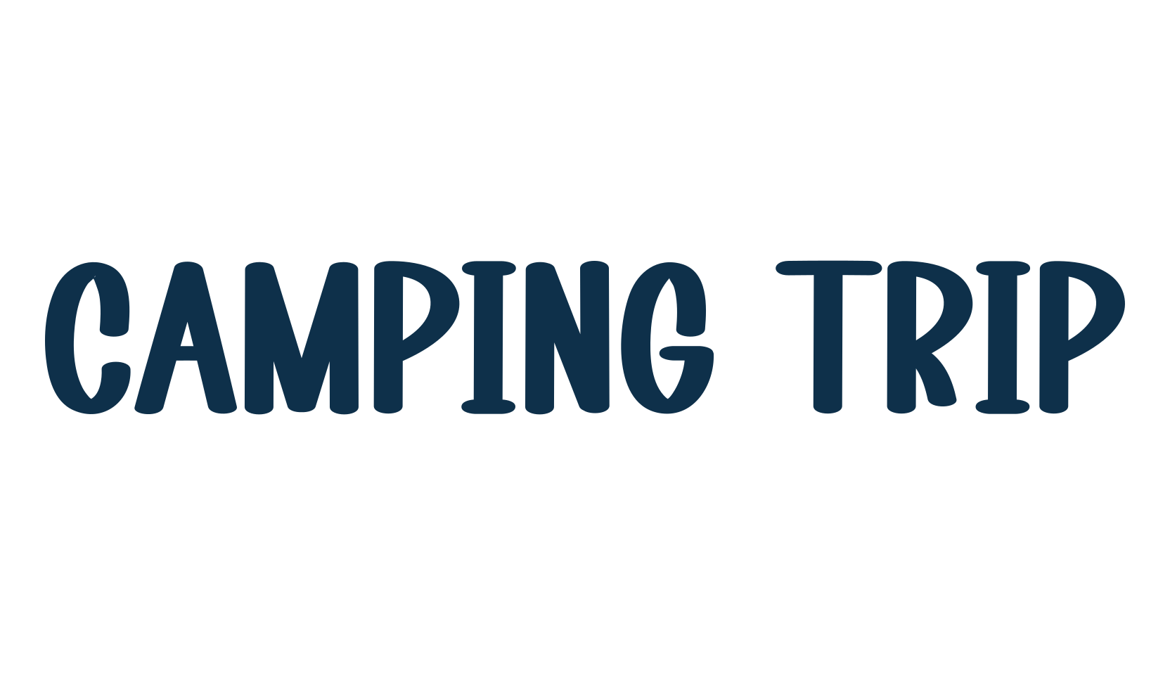 Camping Trip, fancy various decorative script calligraphy font preview