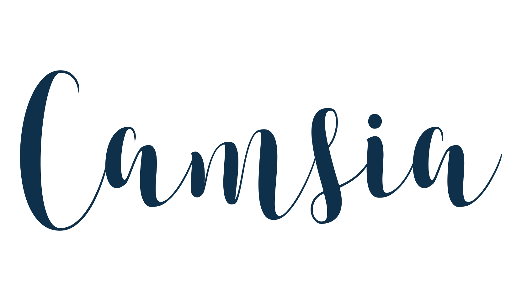 Camsia, calligraphy font preview