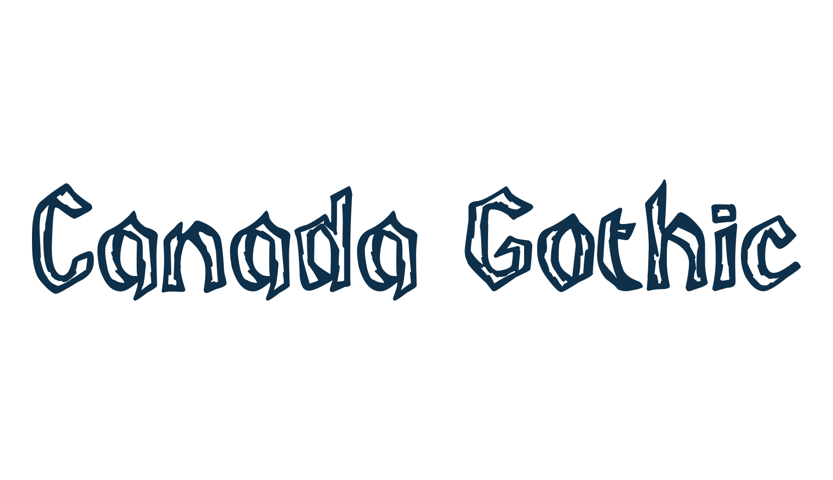 Canada Gothic, gothic modern font preview