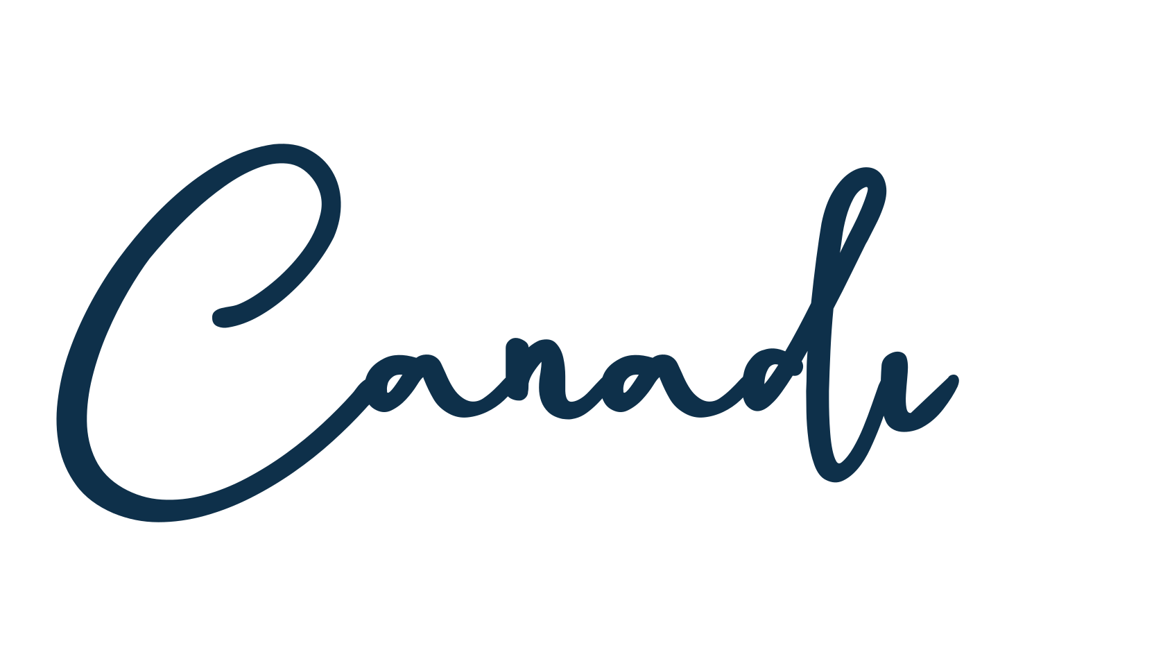 Canadia, script handwritten fancy decorative calligraphy font preview