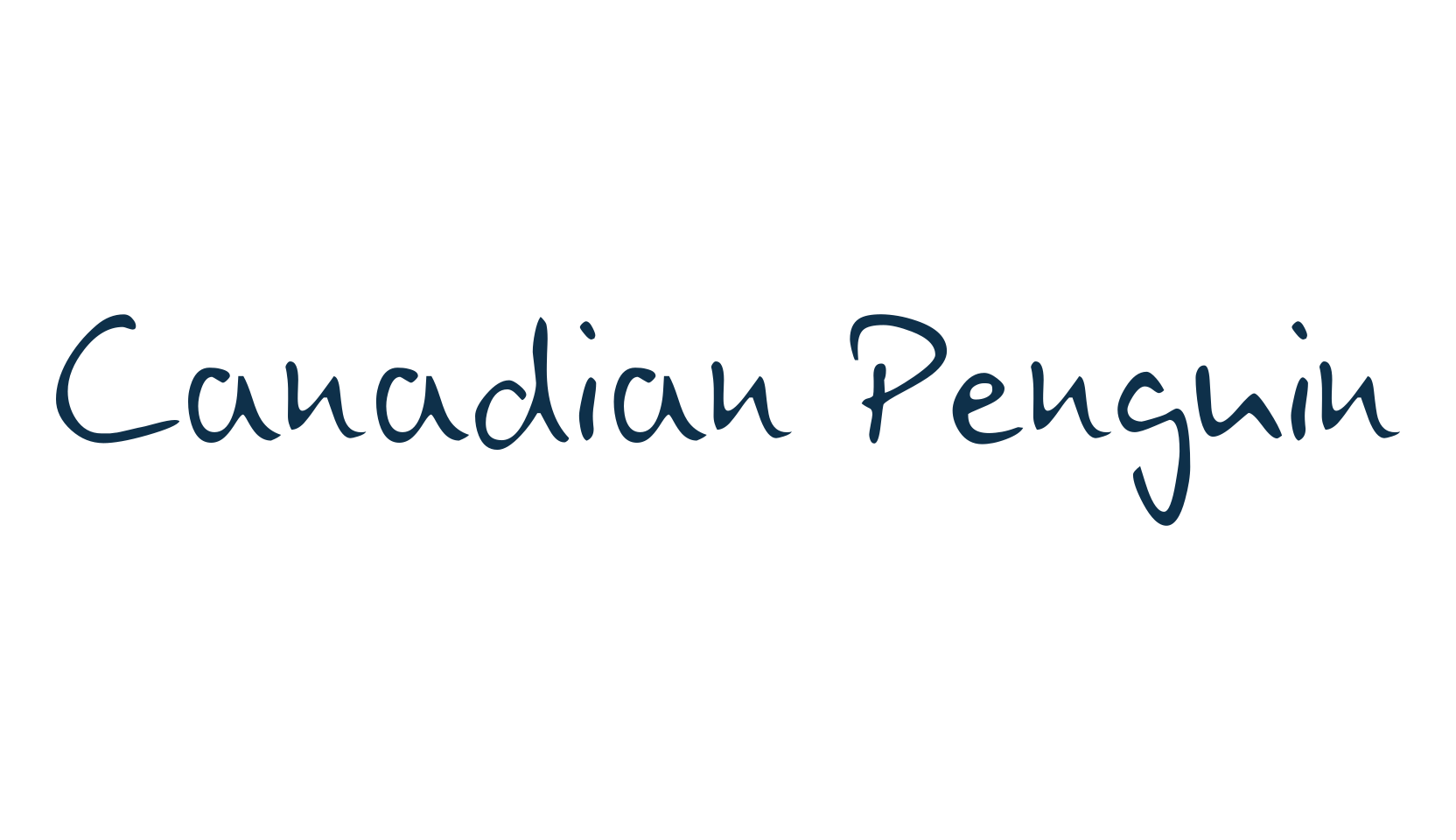 Canadian Penguin, script handwritten fancy decorative calligraphy font preview