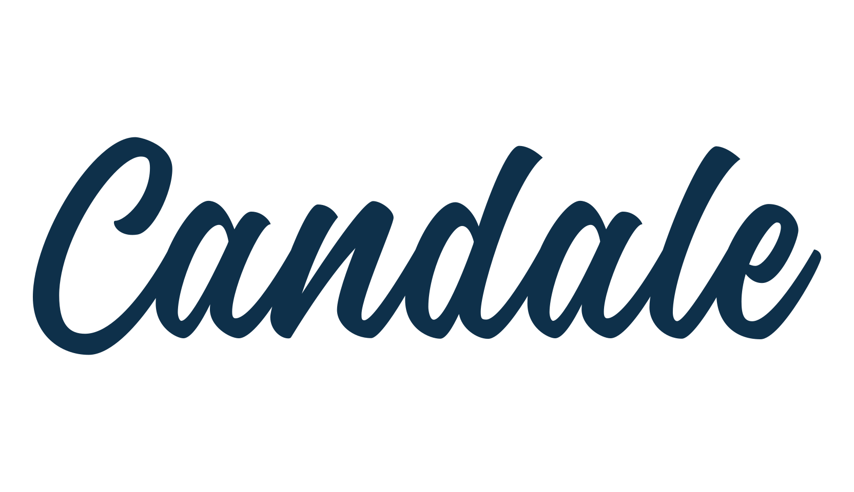 Candale, brush font preview